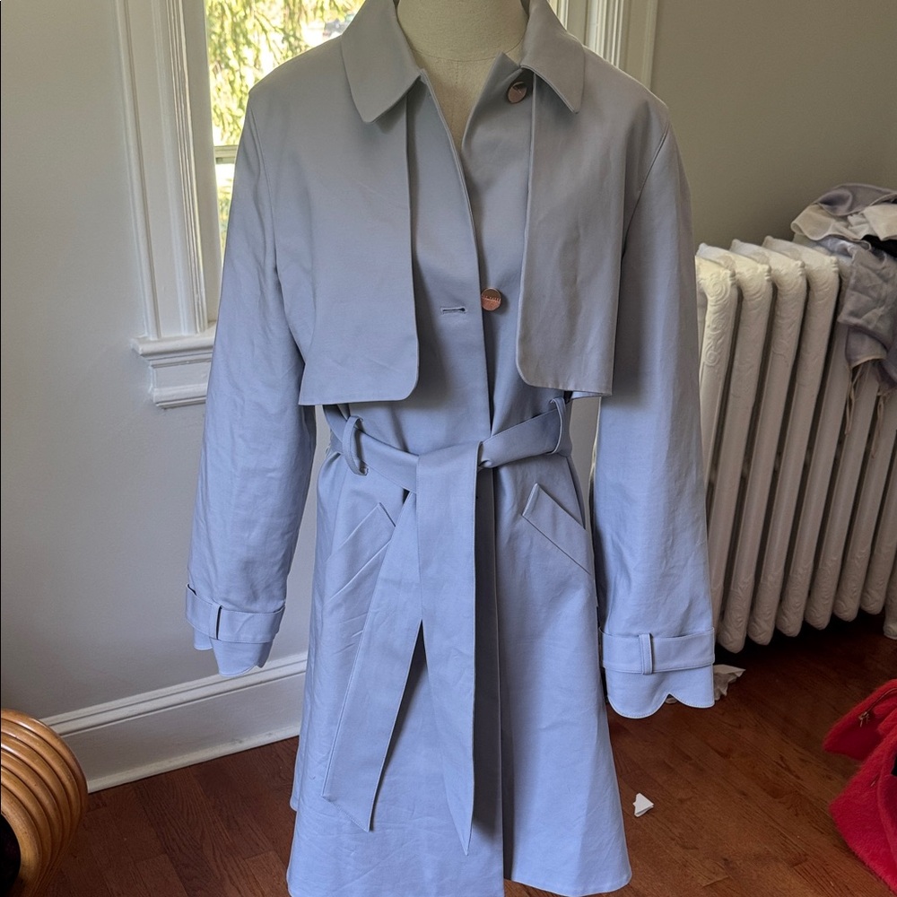 Ted Baker cotton Trench Coat with scalloped details